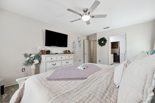 187 Sandy Cay Dr, Miramar Beach, FL 32550 - bedroom with wood finished floors, baseboards, and a ceiling fan