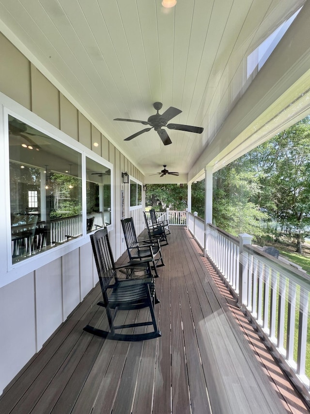 275 Lake Holley Cir, Defuniak Springs, FL 32433 - porch featuring ceiling fan
