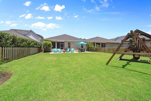 327 Cobalt Ln, Miramar Beach, FL 32550 - view of yard featuring a patio and a playground