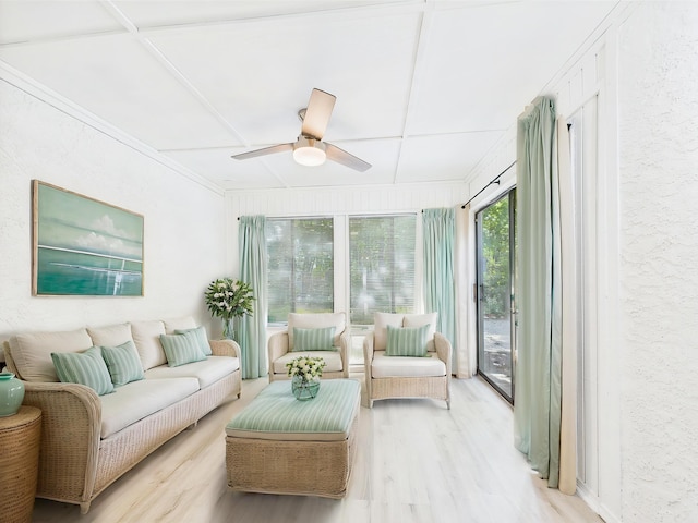 1000 Bay Dr Unit 524, Niceville, FL 32578 - sunroom / solarium featuring wood finished floors and a textured wall