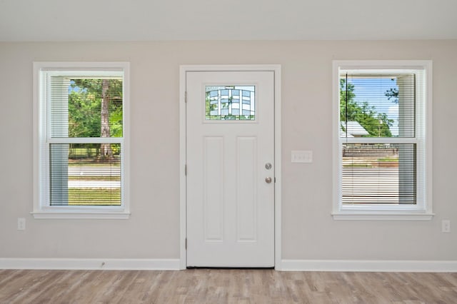 192 S Norwood Rd, Defuniak Springs, FL 32435 - entryway with baseboards, healthy amount of natural light, and light wood-style floors