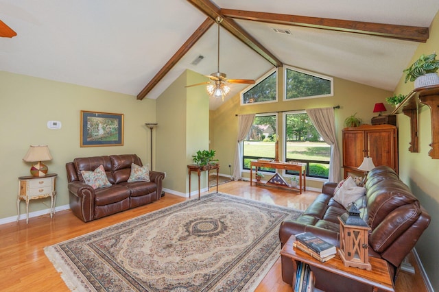 6087 Terrace Ln, Crestview, FL 32536 - living room with a ceiling fan, wood finished floors, and baseboards