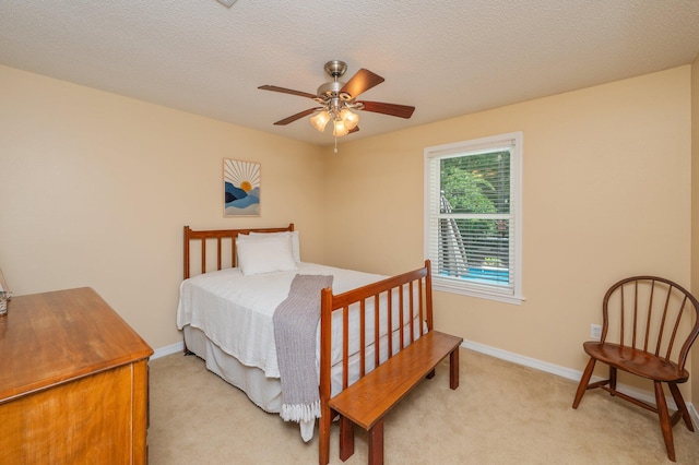 6087 Terrace Ln, Crestview, FL 32536 - bedroom with light colored carpet, baseboards, and ceiling fan