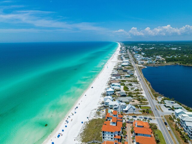 70 Martha S Ln # 2-101, Santa Rosa Beach, FL 32459 - aerial view of waterfront with a beach