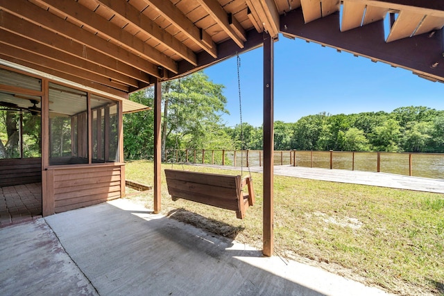 891 Choctawhatchee River Rd, Ponce De Leon, FL 32455 - view of patio featuring a sunroom
