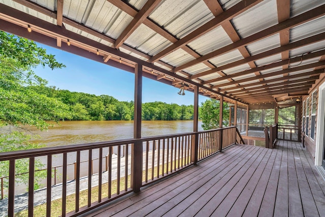 891 Choctawhatchee River Rd, Ponce De Leon, FL 32455 - wooden deck with a water view and view of scattered trees