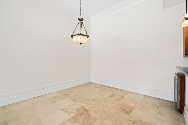 9201 Market St Inn Unit 159, Miramar Beach, FL 32550 - unfurnished dining area with ornamental molding and baseboards