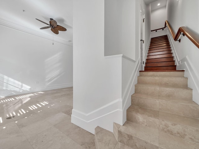 9201 Market St Inn Unit 159, Miramar Beach, FL 32550 - stairway with ceiling fan