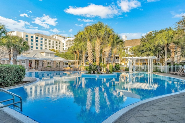 9201 Market St Inn Unit 159, Miramar Beach, FL 32550 - community pool featuring a pergola and a patio