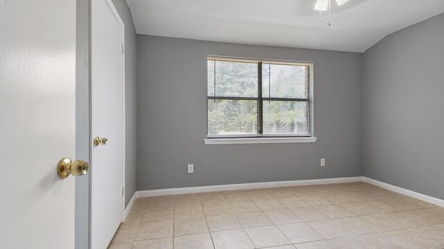 1737 S County Highway 183, Defuniak Springs, FL 32435 - empty room with light tile patterned floors, baseboards, and ceiling fan