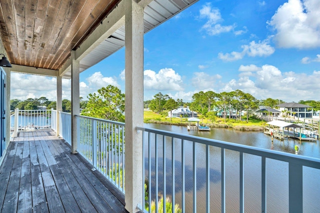216 Bonita Cir Unit C, Panama City Beach, FL 32408 - deck featuring a water view