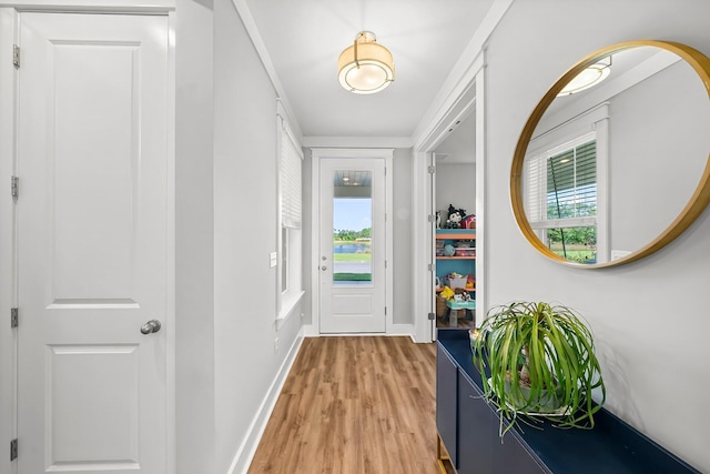 3204 Airport Rd, Panama City, FL 32405 - doorway with light wood finished floors and baseboards