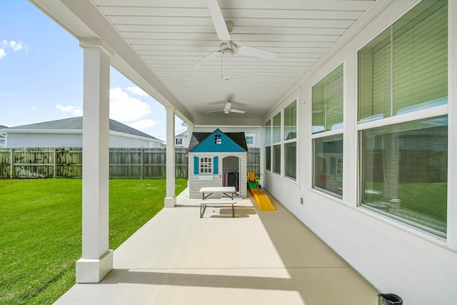 3204 Airport Rd, Panama City, FL 32405 - view of patio / terrace with a ceiling fan