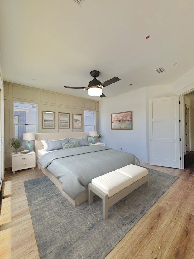 3 Mary St, Santa Rosa Beach, FL 32459 - bedroom with wood finished floors and ceiling fan