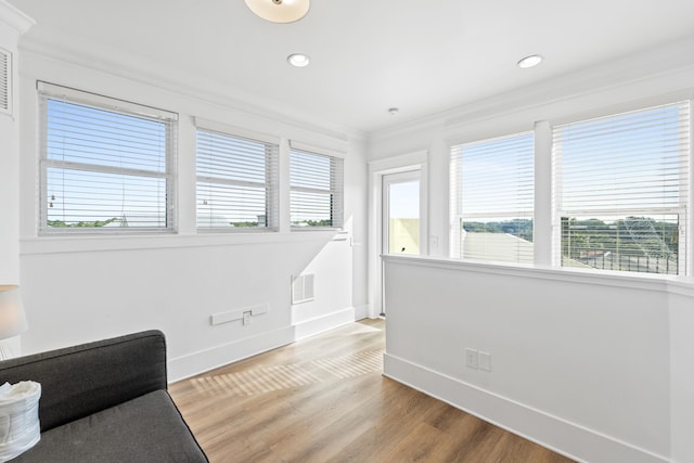 40 W Palm Beach Ct, Miramar Beach, FL 32550 - unfurnished room with baseboards, wood finished floors, crown molding, and recessed lighting