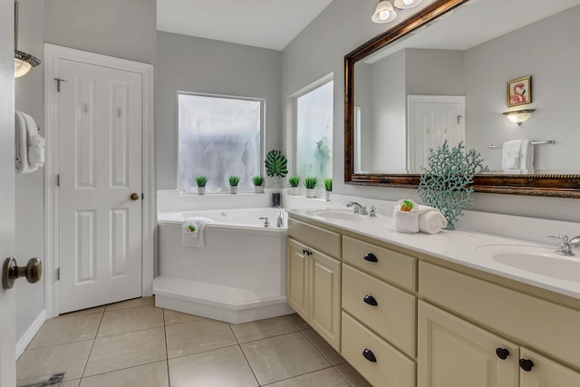 35 Opal Cv, Miramar Beach, FL 32550 - full bath with a bath, tile patterned flooring, and double vanity