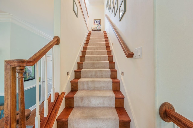1405 N Bayshore Dr, Niceville, FL 32578 - stairs featuring wood finished floors and baseboards