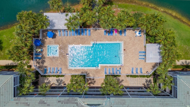 144 Spires Ln Unit 403, Santa Rosa Beach, FL 32459 - bird's eye view of a pool area
