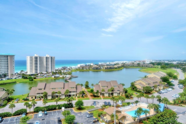 122 Seascape Dr Unit 1104, Miramar Beach, FL 32550 - bird's eye view of a nearby body of water and a pool area