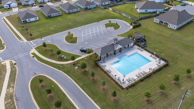 608 Champ Trl, Crestview, FL 32539 - aerial view of residential area featuring a pool area
