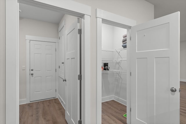 608 Champ Trl, Crestview, FL 32539 - hall with wood finished floors and baseboards