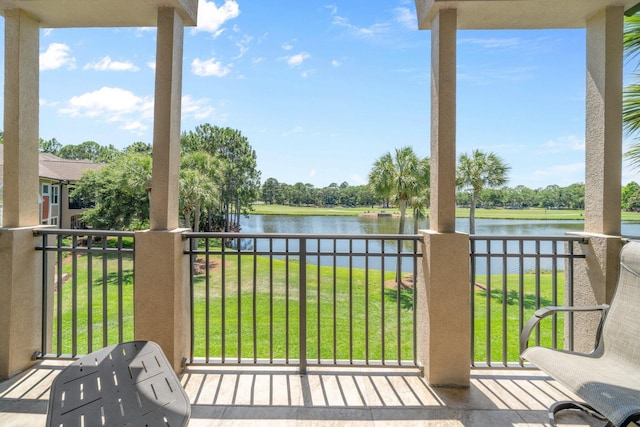 8512 Turnberry Ct Unit 8512, Miramar Beach, FL 32550 - balcony with a water view and view of wooded area
