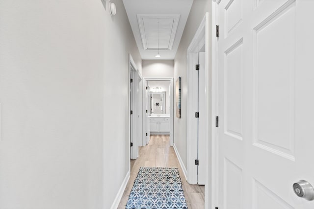 8512 Turnberry Ct Unit 8512, Miramar Beach, FL 32550 - corridor with attic access and baseboards