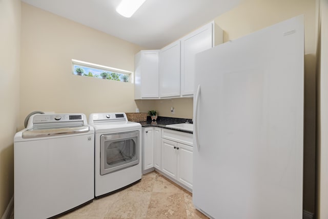 1725 Vinson Ray Rd, Baker, FL 32531 - washroom with separate washer and dryer and cabinet space