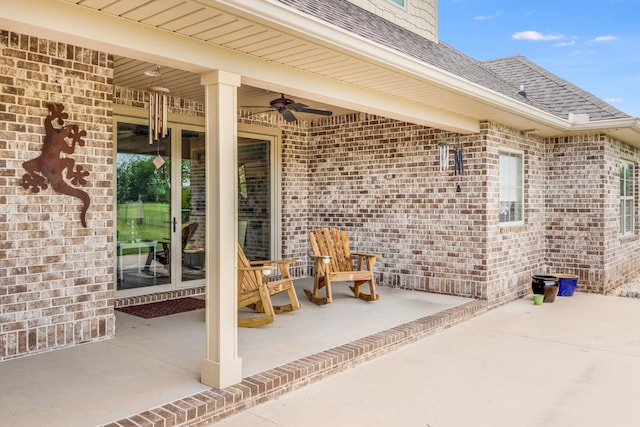 1725 Vinson Ray Rd, Baker, FL 32531 - view of patio featuring a ceiling fan