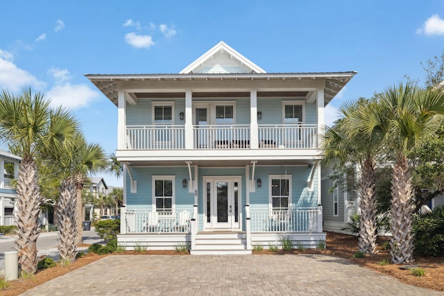 60 Barefoot Ln, Inlet Beach, FL 32461 - view of front facade with a porch and a balcony