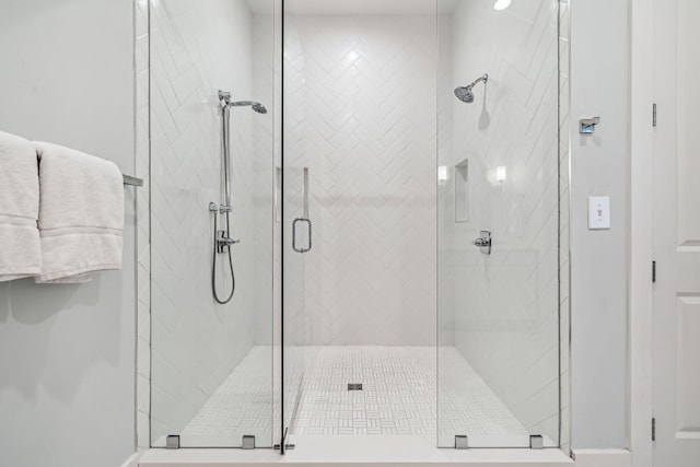 60 Barefoot Ln, Inlet Beach, FL 32461 - bathroom with a shower stall and baseboards