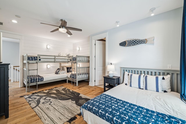 60 Barefoot Ln, Inlet Beach, FL 32461 - bedroom featuring wood finished floors and a ceiling fan
