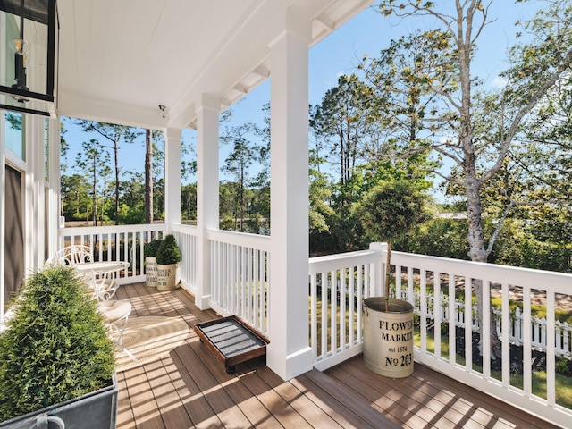 241 N 7th St, Santa Rosa Beach, FL 32459 - view of wooden porch