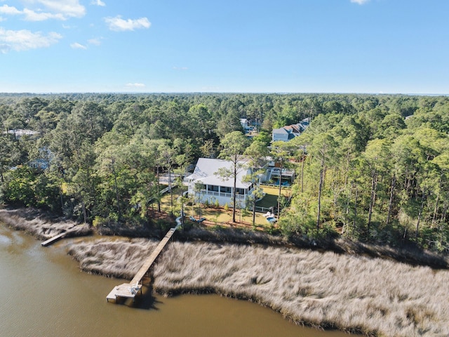 241 N 7th St, Santa Rosa Beach, FL 32459 - aerial view of a heavily wooded area and a large body of water