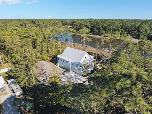 241 N 7th St, Santa Rosa Beach, FL 32459 - view from above of property featuring a forest and a nearby body of water