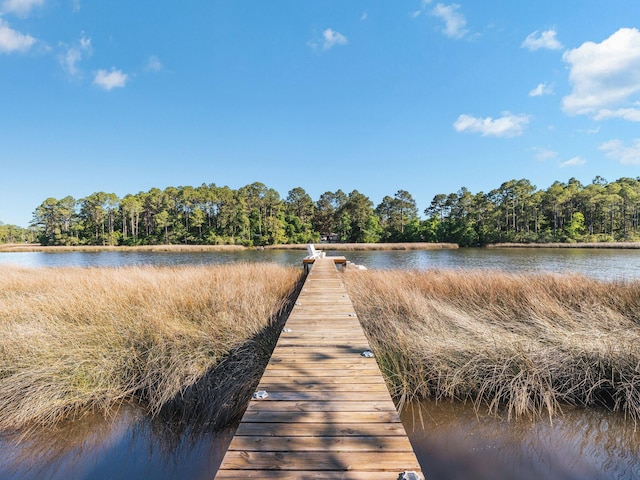241 N 7th St, Santa Rosa Beach, FL 32459 - dock area featuring a water view