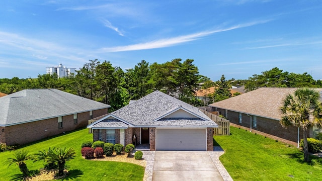 276 Sandy Cay Dr, Miramar Beach, FL 32550 - view of front of home featuring a garage, brick siding, concrete driveway, and roof with shingles