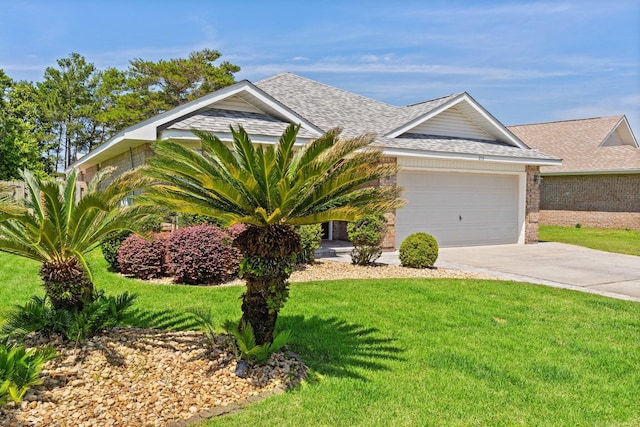 276 Sandy Cay Dr, Miramar Beach, FL 32550 - view of front of property featuring roof with shingles, a garage, driveway, and a front yard