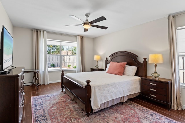 276 Sandy Cay Dr, Miramar Beach, FL 32550 - bedroom featuring wood finish floors, a ceiling fan, and baseboards