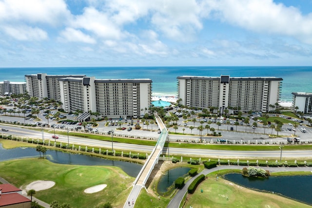 11483 Front Beach Rd Unit 202, Panama City Beach, FL 32407 - bird's eye view of a large body of water, apartment complex / building, and a golf course