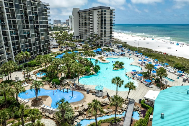 11483 Front Beach Rd Unit 202, Panama City Beach, FL 32407 - drone / aerial view of a pool and expansive beach