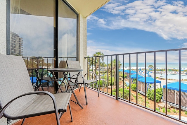 11483 Front Beach Rd Unit 202, Panama City Beach, FL 32407 - balcony featuring a water view