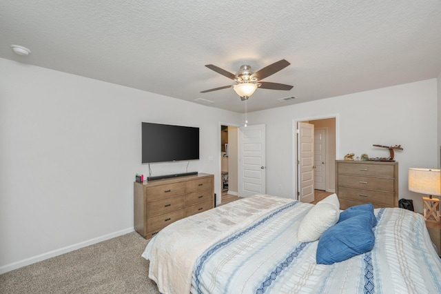 5378 Wyndell Cir, Crestview, FL 32539 - bedroom with baseboards, light colored carpet, and ceiling fan