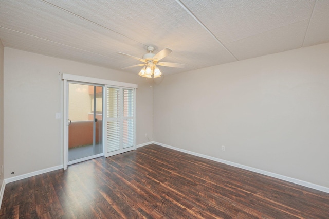 209 W Miracle Strip Pkwy Unit C 202, Mary Esther, FL 32569 - empty room featuring a ceiling fan, wood finished floors, and baseboards