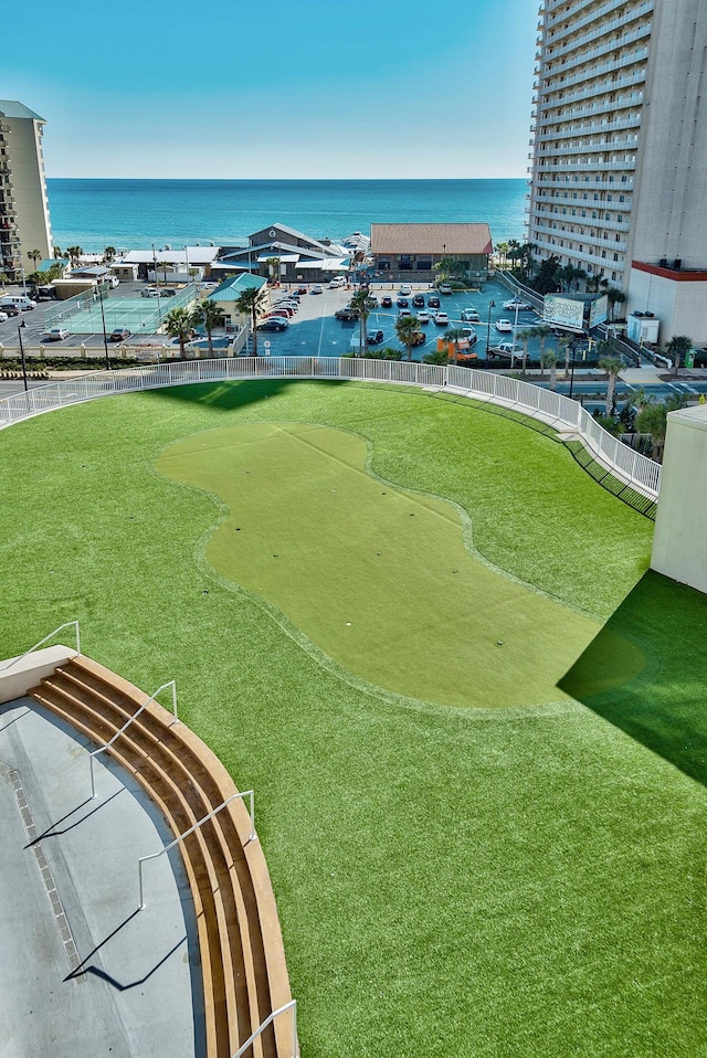 9860 S Thomas Dr Unit 726, Panama City Beach, FL 32408 - view of community with a water view and a putting area
