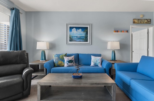 9860 S Thomas Dr Unit 726, Panama City Beach, FL 32408 - living room with carpet flooring