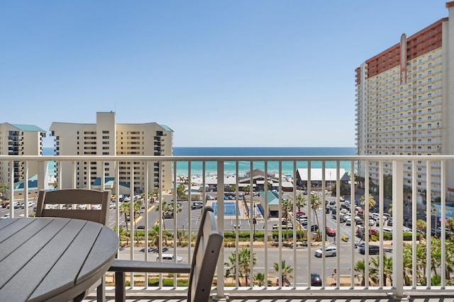 9860 S Thomas Dr Unit 726, Panama City Beach, FL 32408 - balcony featuring a water view