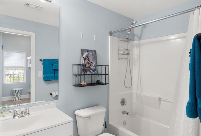 9860 S Thomas Dr Unit 726, Panama City Beach, FL 32408 - full bathroom featuring shower / bath combo with shower curtain, toilet, and vanity