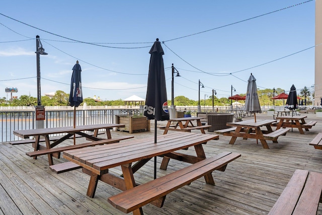 9860 S Thomas Dr Unit 726, Panama City Beach, FL 32408 - deck with outdoor dining space