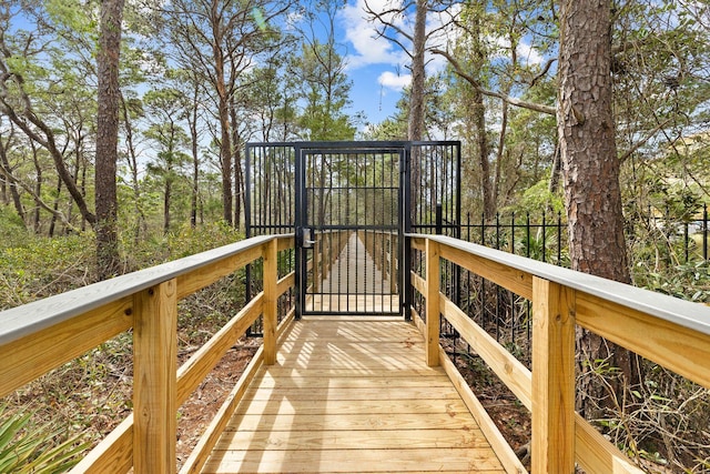 41 Bentley Ln, Santa Rosa Beach, FL 32459 - wooden terrace featuring a gate